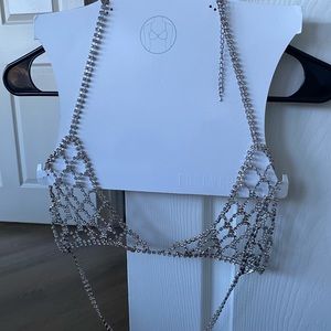 Body jewelry bra/top